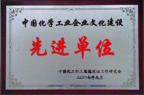 中國(guó)化學(xué)工業(yè)企業(yè)文化建設(shè)先進(jìn)單位